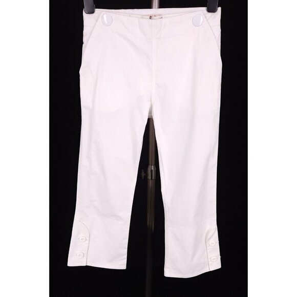 MARNI 10Y Girls New Cotton Cropped Trousers in White Defect NWT - Picture 1 of 10